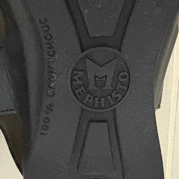 Mephisto Women's Slingback Crisscross Black Leather Sandals Women’s Sz 40 (US 9) - Picture 7 of 11